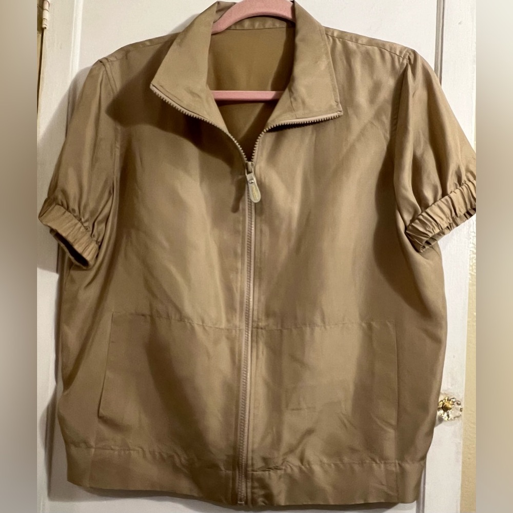 Nina Ricci 100% soie zippered vest